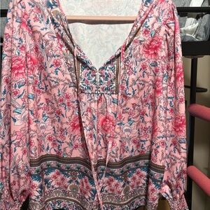 Floral Pink Women's Top